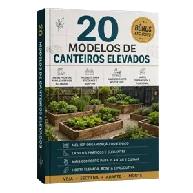 Capa do bônus 20 Modelos de Canteiros Elevados